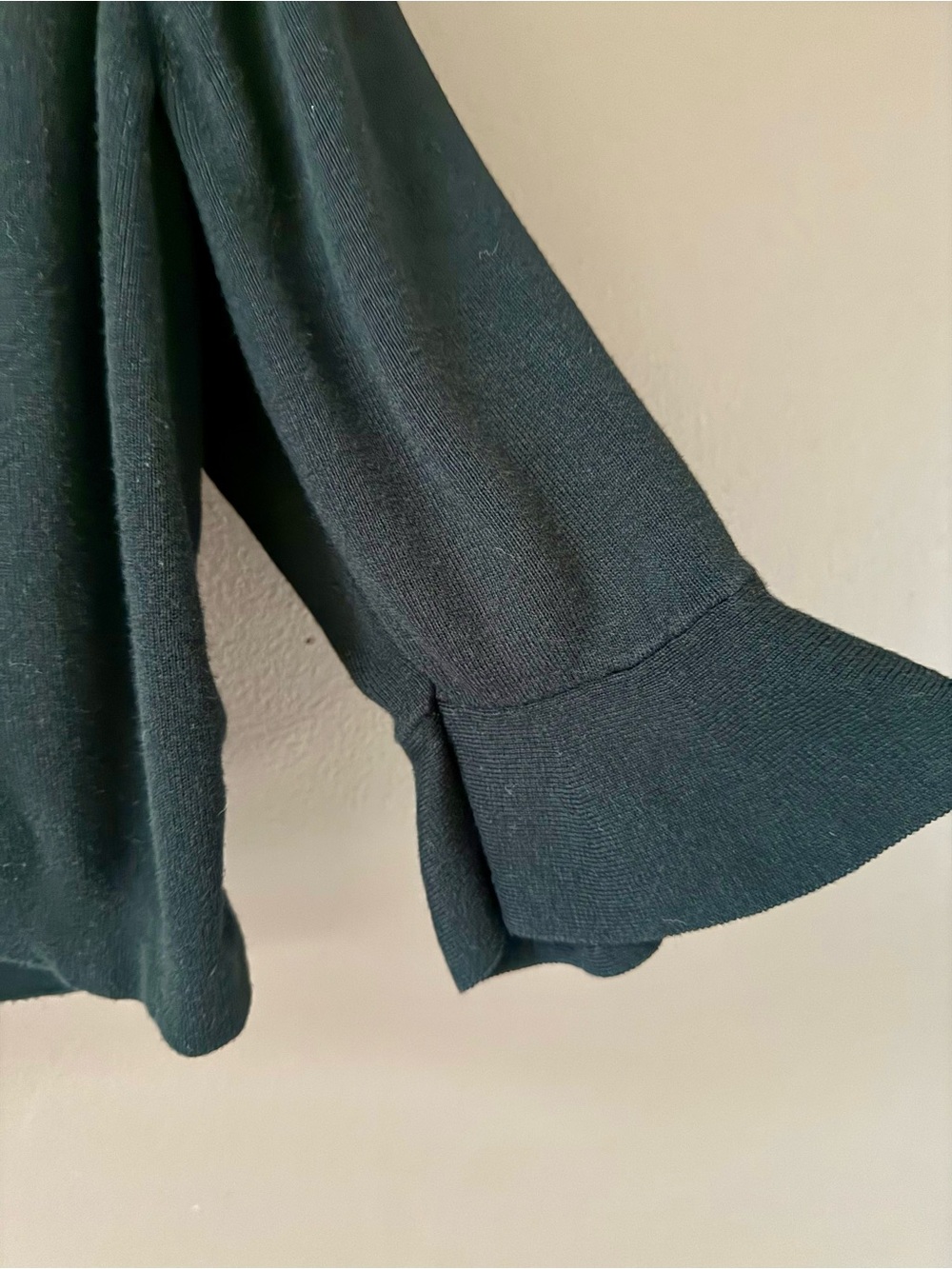 Talbots Open Front Cardigan | Bell Ruffle Sleeve M - Picture 3 of 9